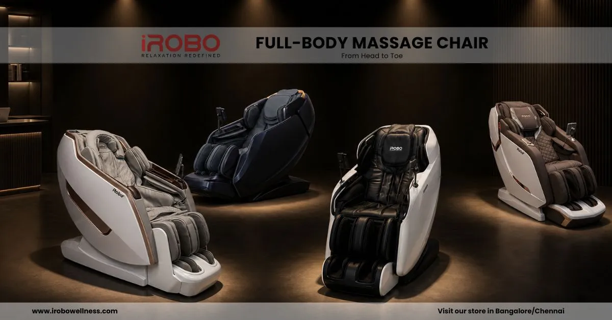 iRobo full body massage chair collection — the complete range from entry-level to flagship