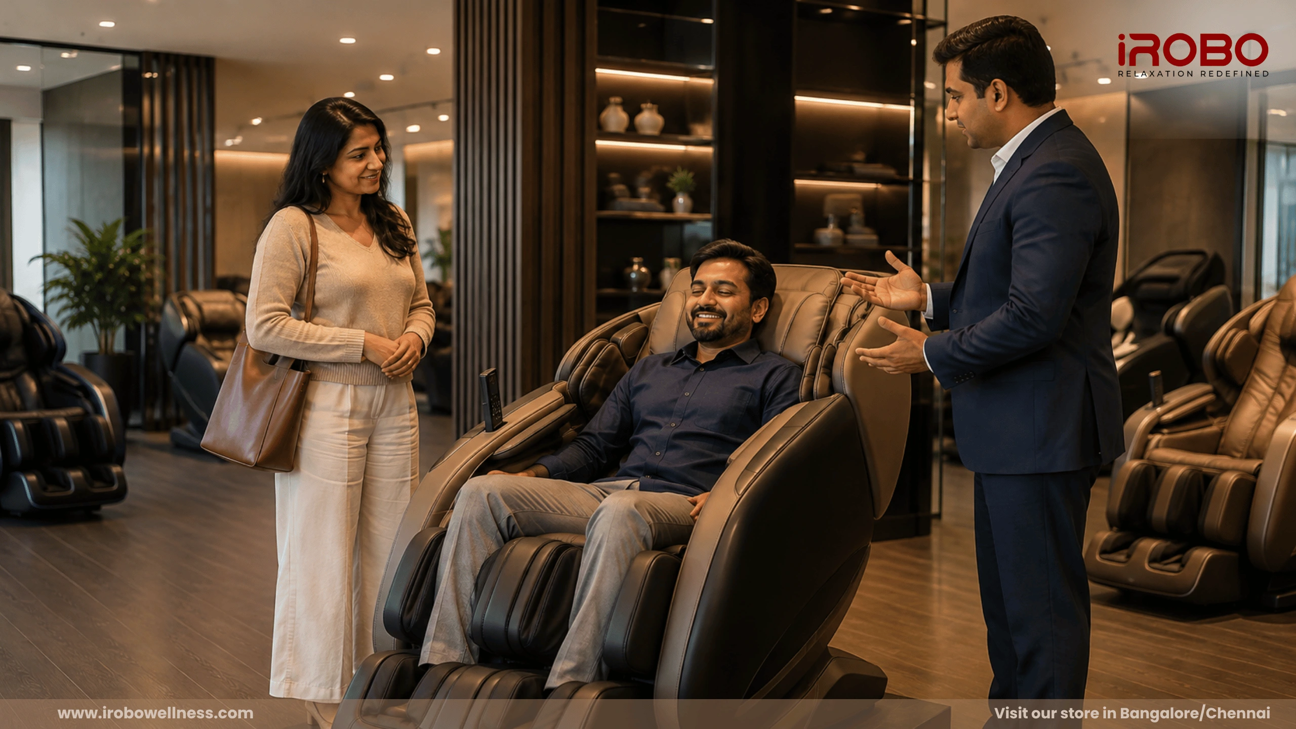 iRobo massage chair for relaxation and wellness at home in India