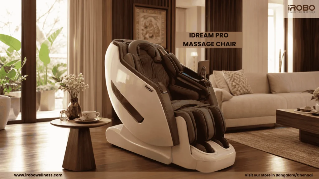 iRobo iDream Pro — India's most advanced 4D intelligent massage chair with zero gravity, full-body air compression, and AI voice control by iRobo Wellness